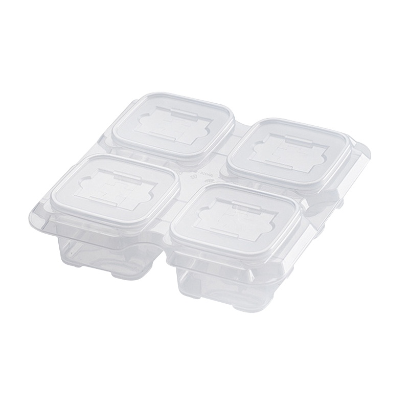 [规格:两个6格]留样盒PC留样保鲜盒 学校餐饮幼儿园食堂食物分装收纳留样盒 塑料菜品盒