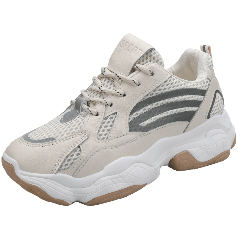 狄恩纪网红超火老爹鞋女2019春夏新款韩版百搭透气厚底休闲运动鞋潮