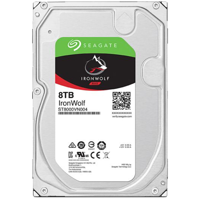 希捷(Seagate)8TB 256MB 7200RPM 网络存储(NAS)硬盘 SATA接口 希捷酷狼IronWolf系列(ST8000VN004)