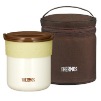 膳魔師THERMOS"不锈钢真空断热保温便当盒附保温袋 JBP-250 IV 250ml 象牙白