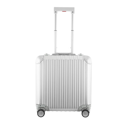 金属电脑箱全铝拉杆箱时尚行李箱登机箱商务万向轮出差旅行 18寸枪灰色