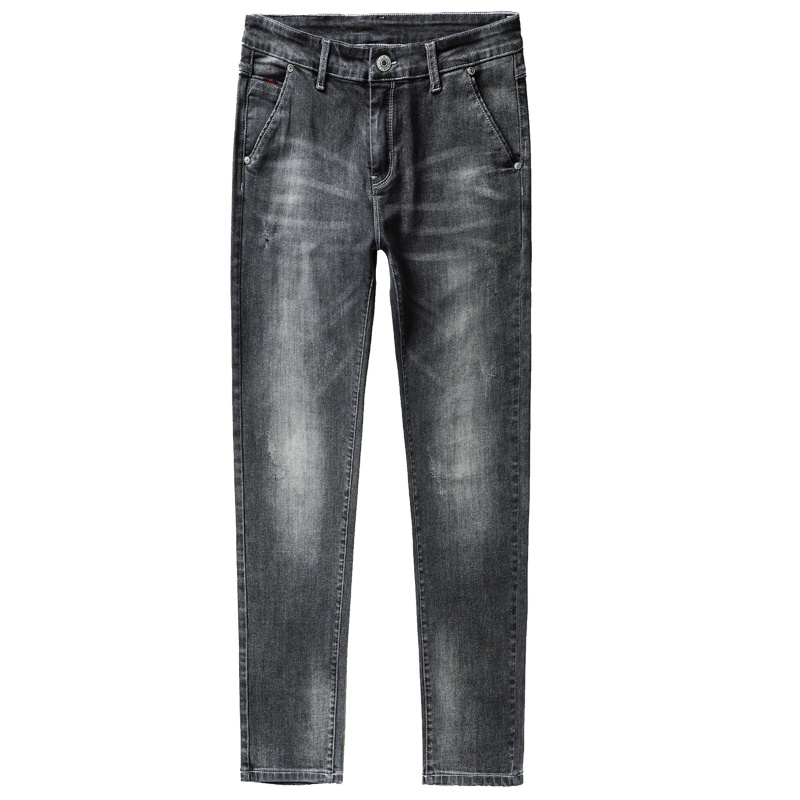 绅士空间2021春季工装牛仔裤男装束脚男士牛仔裤宽松哈伦裤男韩版小脚长裤DM.5020