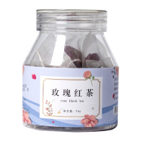 雅丽百花缘 玫瑰红茶60g(10包*6g)瓶装 玫瑰 红枣 枸杞 桂圆 组合花茶三角包袋泡茶 甘草茶
