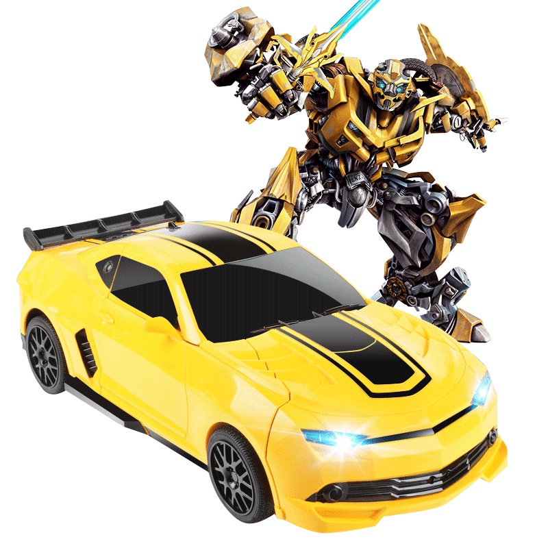 美致模型(MZ) 遥控车 大黄蜂战神 充电礼盒超大尺寸感应变形5代金刚汽车人 儿童男孩玩具车机器人 黄色2846