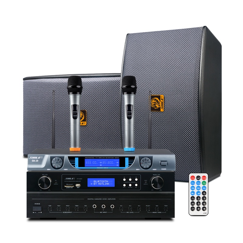 狮乐(SHILE)K555C/BX119家庭ktv音响套装会议室功放话筒音箱组合客厅卡拉OK家庭影院