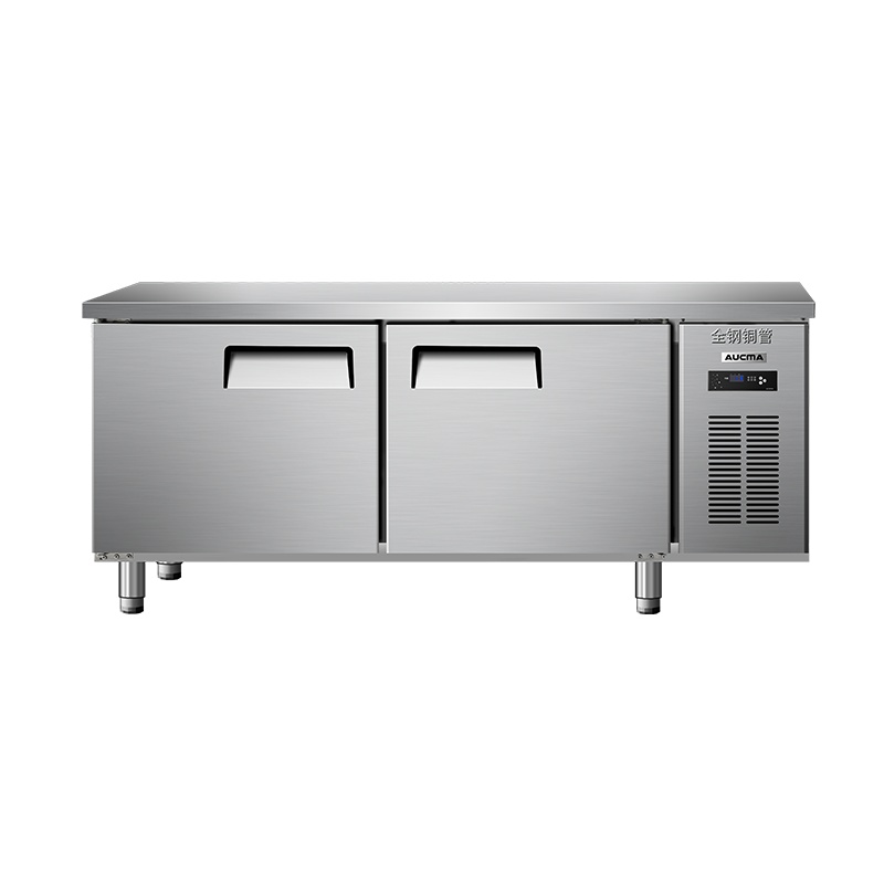 澳柯玛(AUCMA) 展示柜 HCF-15X8G 工程款工作台冷藏冷冻展示柜保鲜平冷厨房不锈钢1.5米长0.8米宽