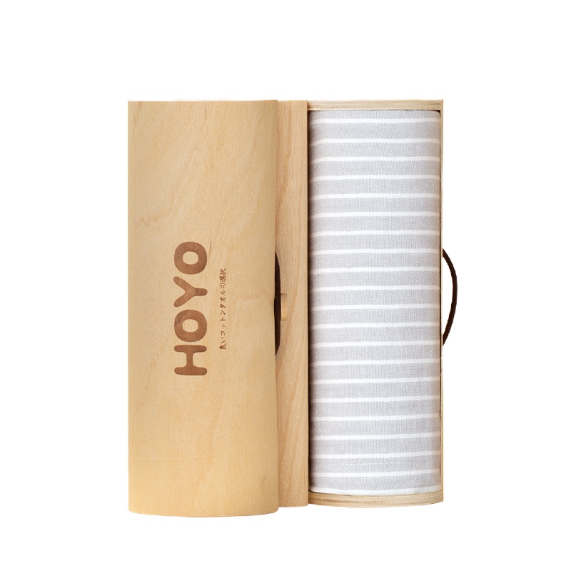 HOYO 家用纯棉吸水柔软洗脸面巾素颜毛巾橡木礼盒单条装7291
