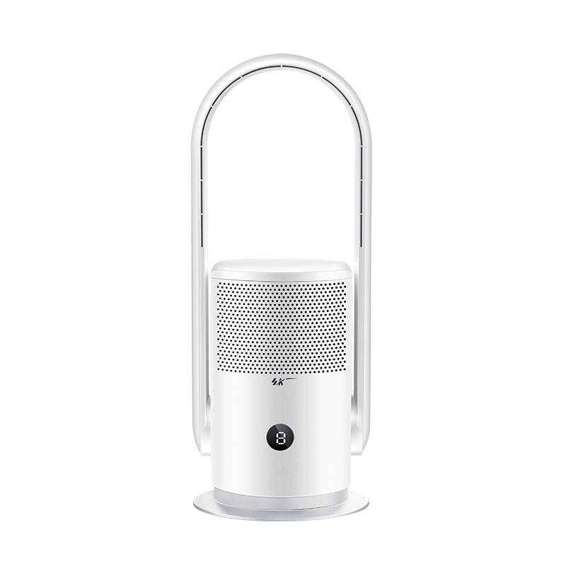 SK无叶风扇2021新款台式落地扇静音家用循环净化塔式无扇叶电风扇无叶风扇 SKJ-CR021 白色