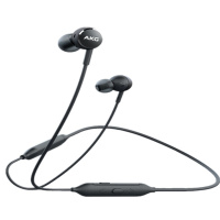 AKG Y100 WIRELESS 颈挂式无线蓝牙耳机 入耳式运动 手机游戏磁吸环境感知音乐耳机 松石绿