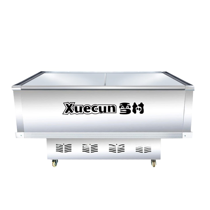 雪村(Xuecun)SD/SC-1500 岛柜 冷藏冷冻展示柜商用 卧式冰柜冷柜 透明玻璃 保鲜柜商用