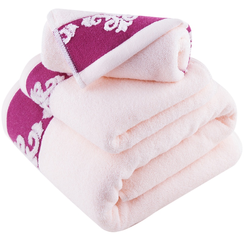 三利浴巾 纯棉缎档图腾纹样大浴巾 柔软舒适成人洗澡巾