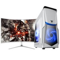 世纪之星 酷睿i5四核 GTX1050 4G独显/16GB内存/480GB固态+500G机械盘 台式机 台式电脑 DIY组装机 组装电脑 电脑主机 家用办公游戏电脑+32英寸全套