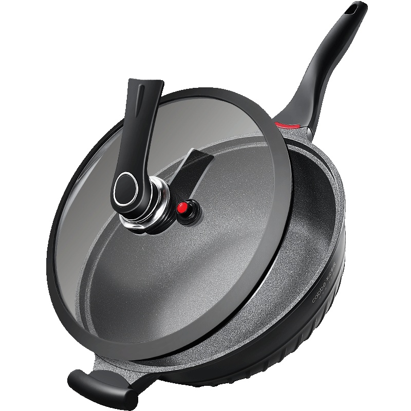 卡贝 麦饭石不粘锅炒锅炉具家用电磁炉炒菜平底锅燃气灶适用无油烟