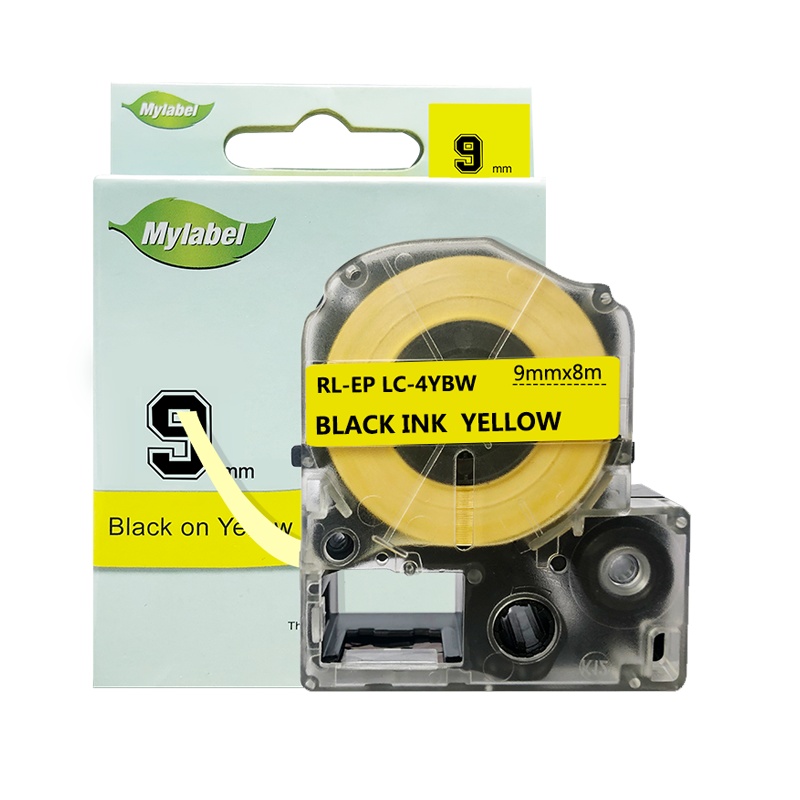 e代经典 9mm黄底黑字标签色带 适用爱普生EPSON LW300;LW400;LW700;LW600P LK-3YBP