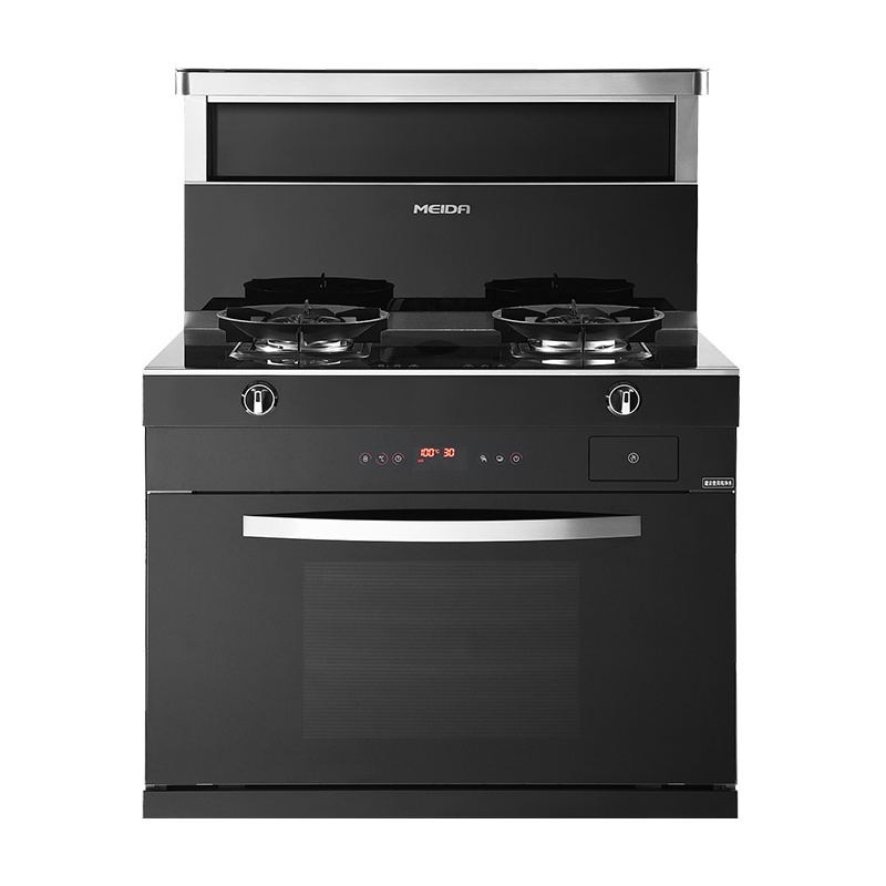 美大(Meida)集成灶蒸烤一体 集成一体灶 升级款X5-ZK 侧吸下排抽油烟机燃气灶蒸烤箱 钢化玻璃