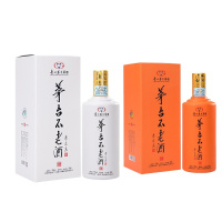 2018年贵州茅台不老酒 富士白 53度酱香型白酒 500ml+茅台不老酒 爱玛黄 53度酱香型 500ml组合