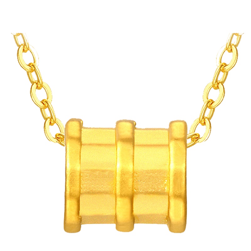 手拉手(Slaso) 黄金吊坠女士3D硬金小蛮腰吊坠路路通 黄金小蛮腰链坠 足金999弹簧吊坠 定价 送恋人