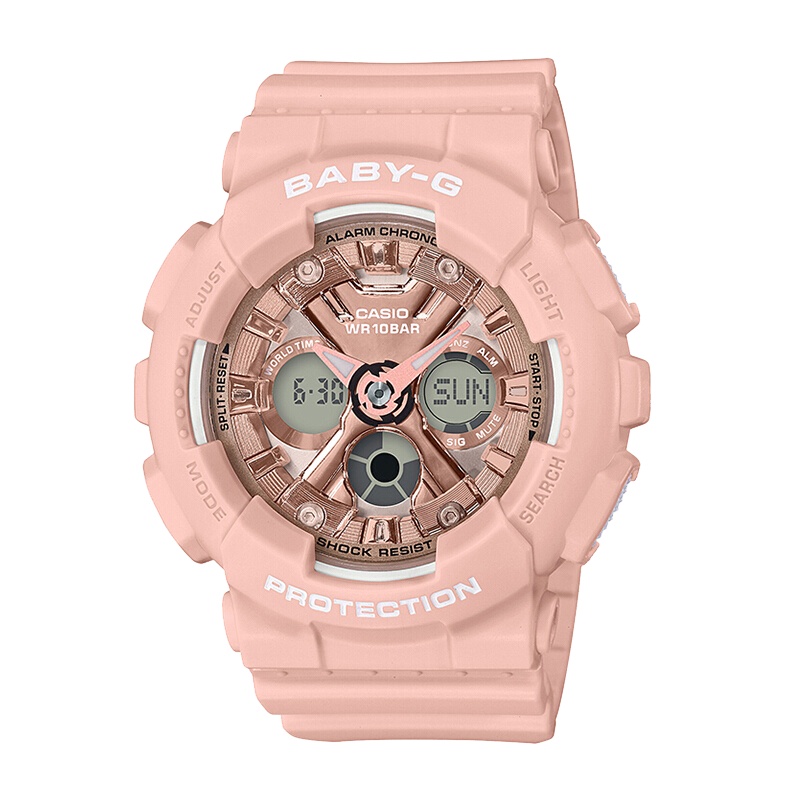 卡西欧(CASIO) BABY-G系统 时尚经典 防水 防震运动 石英表女BA-130-4A
