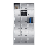 [一鹏]更衣柜十八门员工储物文件柜带锁浴室存包柜健身房鞋柜碗柜
