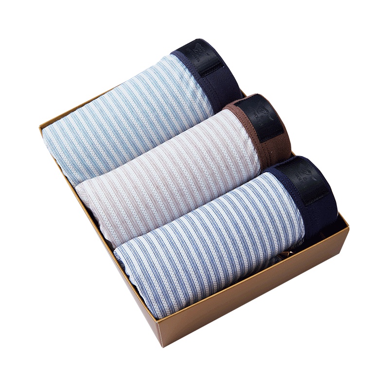 七匹狼 【抑菌】3条装七匹狼男式平角裤舒适透气男士内裤