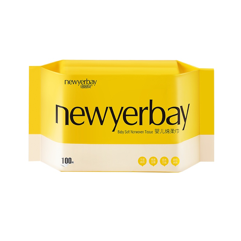 纽因贝 棉柔巾100片 干湿巾洗脸巾纸巾抽纸 婴儿棉柔巾/抽纸巾