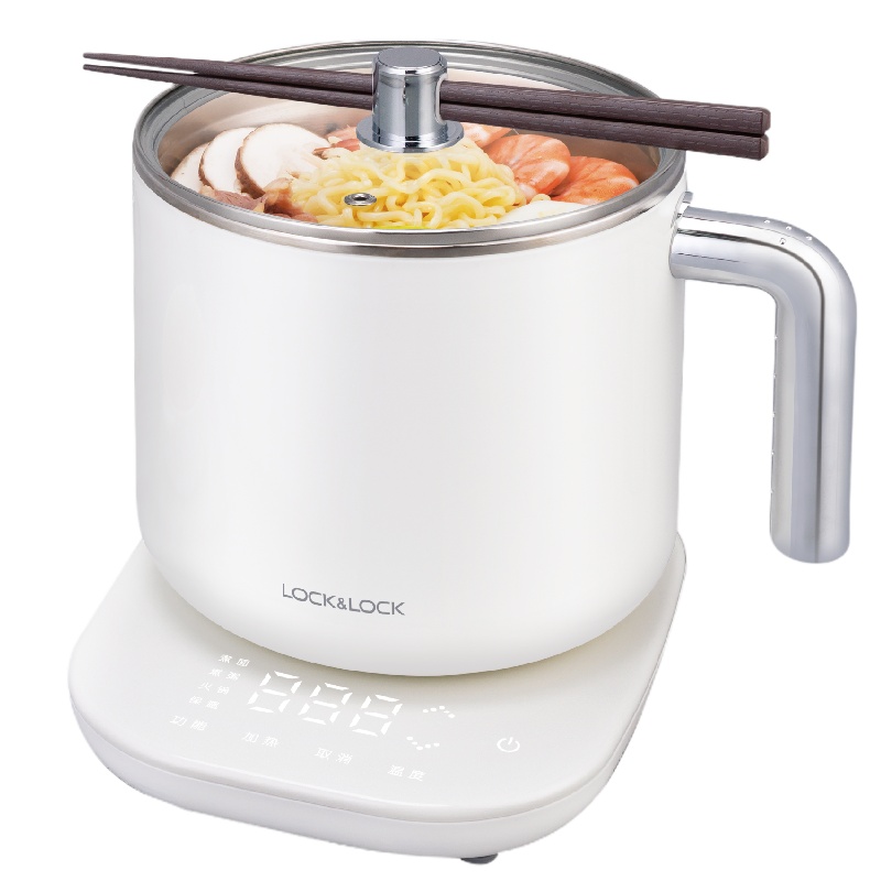 乐扣乐扣(Lock&Lock) 多用途锅 多功能电热锅 小火锅 电热杯 学生宿舍电煮炖锅 1-2人泡面小电锅