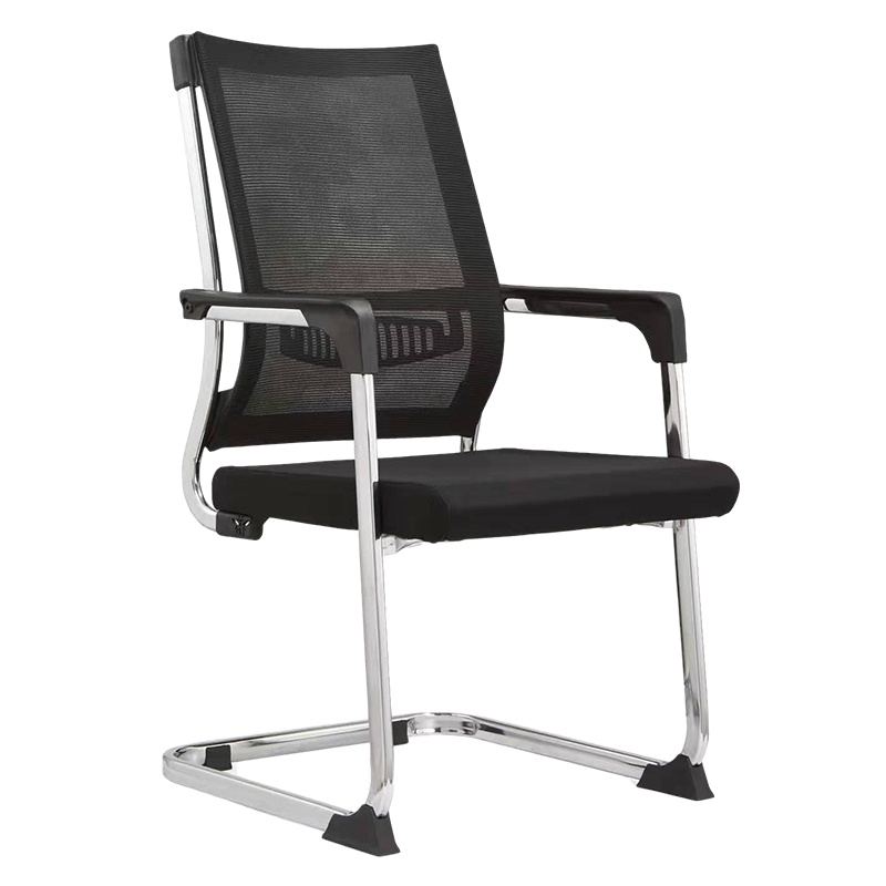 创世人 办公椅靠背舒适久坐简约靠背椅弓形稳固透气电脑椅办公椅会议椅弓形椅带扶手