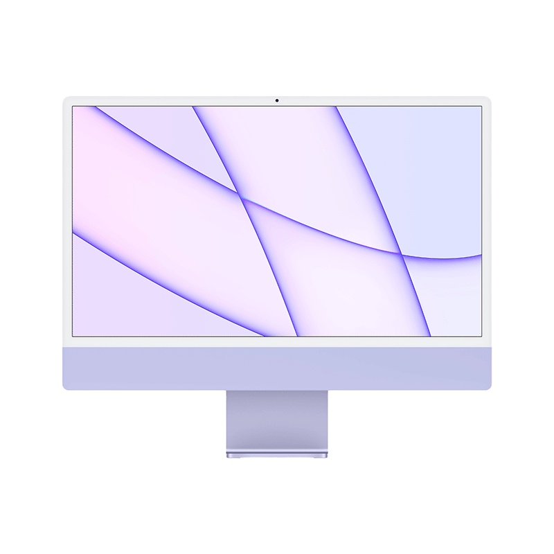 2021新款 Apple iMac 24英寸 一体机电脑 M1芯片(八核图形处理器) 8GB 512GB SSD 4.5K屏 紫色