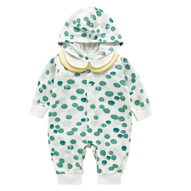 优简宝宝连体衣春夏婴儿外穿棉对襟连体衣长爬服外出服儿童家居服