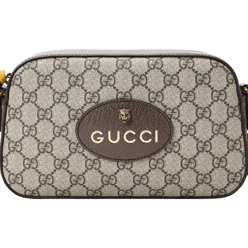 预订 GUCCI 古驰 老花 单肩包 斜挎包 相机包 虎头标识老花款476466金扣