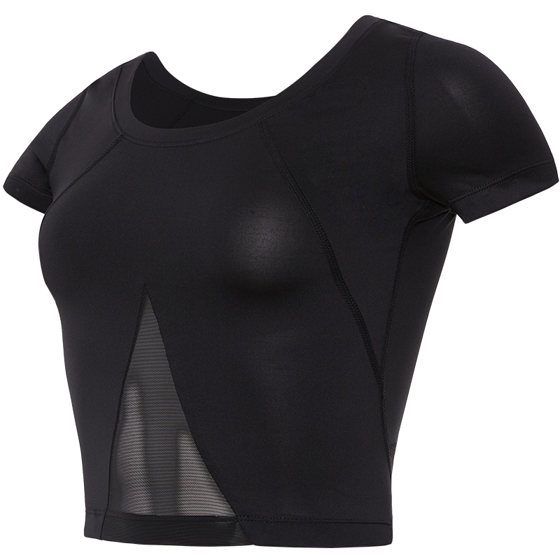 范斯蒂克 健身衣女短袖速干运动上衣跑步吸汗T恤弹力紧身性感网红瑜伽服