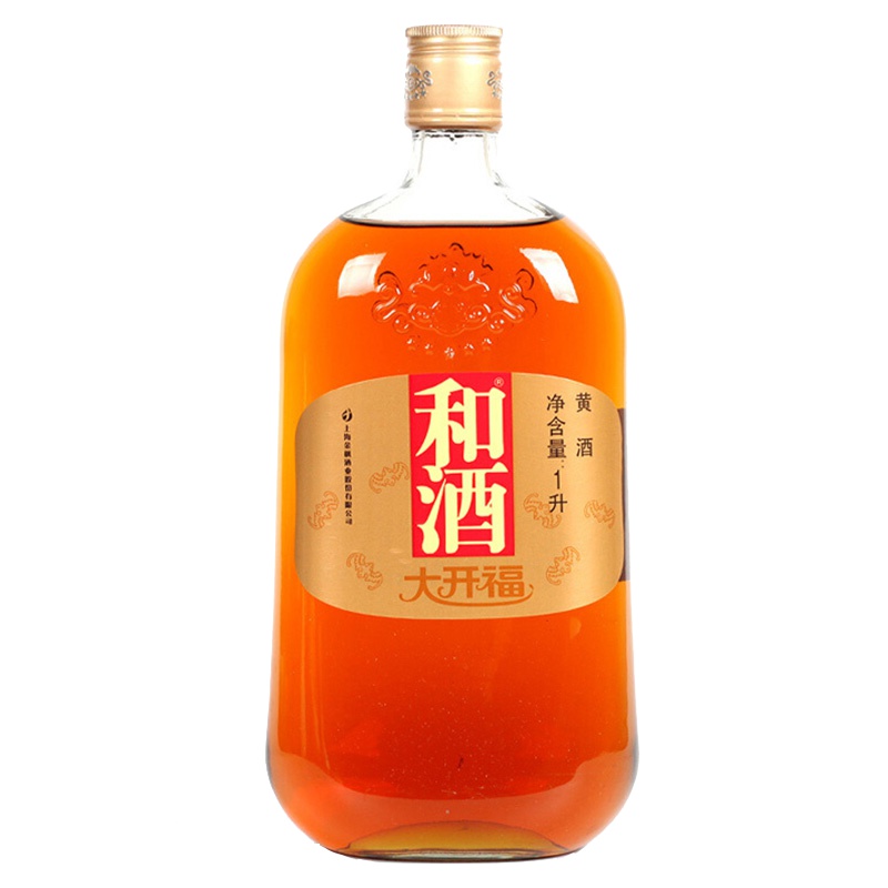 和酒 大开福 五年陈 上海老酒12.5度 黄酒 1000ml*6瓶 整箱装