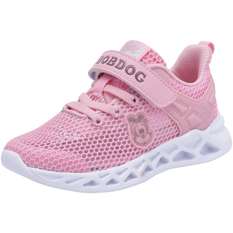 巴布豆童鞋男女童网鞋2019夏季镂空网面透气儿童鞋子运动鞋