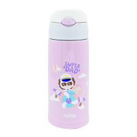 膳魔師(THERMOS)保温杯FFG-603WF儿童吸管杯带杯套膳魔师双盖大容量儿童水杯多功能保温壶600ML家用/通用