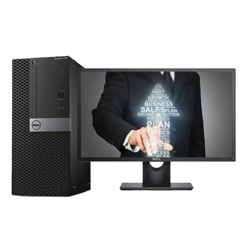 戴尔(DELL)7060台式电脑I5-8500 8G 1T+256G 4G独 DVDRW 23.8 网络同传DOS三年