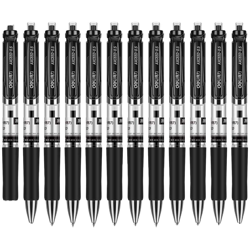 得力圆珠笔0.7mm原子笔按动笔 36支盒