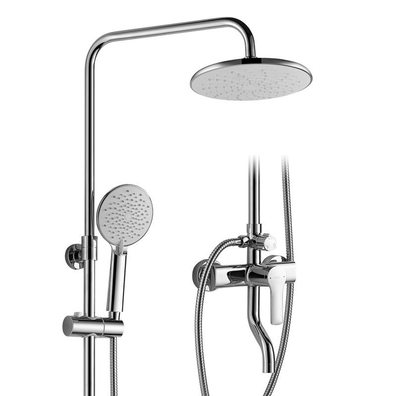 恒洁HEGII 挂墙带喷枪淋浴花洒套装全铜加厚龙头卫浴不锈钢淋浴花洒可带升降花洒911-333银色花洒