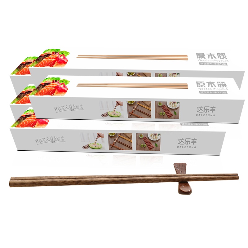 达乐丰 木质筷子 TK002 50双装 进口鸡翅木 无漆无蜡筷子 实木筷子家用原木筷 国产 非一次性使用