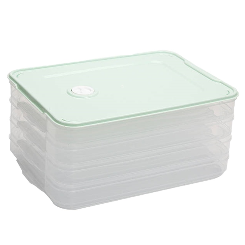 [48小时内发货]大号多层家用水饺盒冰箱保鲜盒肉食海鲜蔬菜保鲜收纳盒塑料冷冻托盘馄饨盒