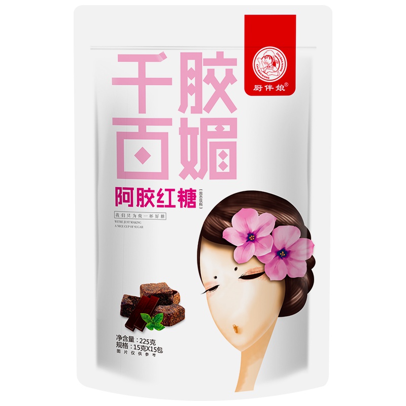 厨伴娘阿胶红糖姜茶小袋装颗粒速溶大枣祛湿去大姨妈宫寒调理气血