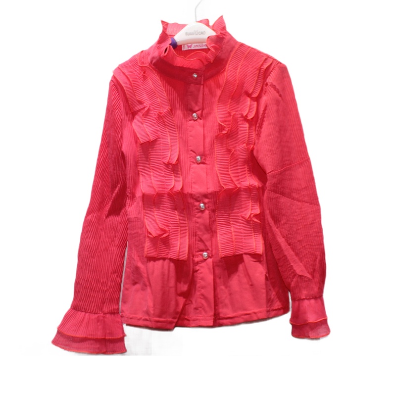 AITYAKU牌新款女童衬衫长袖外衣日本服饰品中大童休闲服AA46