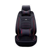 布雷什(BOLISH)五座四季通用汽车坐垫夏季凉垫全包围皮革汽车座垫座套座椅套车内饰品全皮革豪华款神秘黑