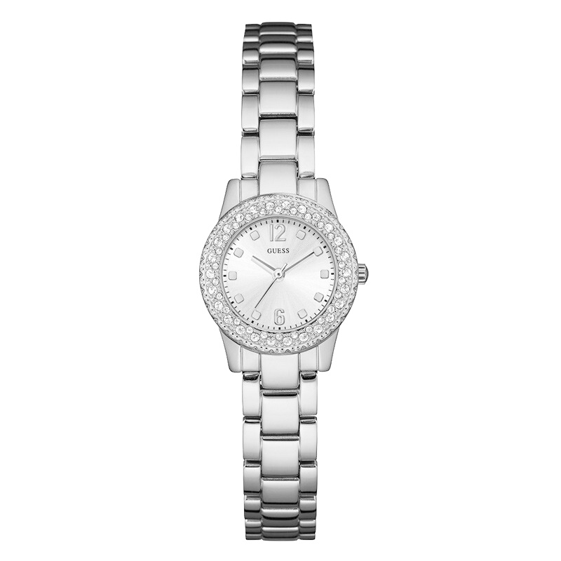 盖尔斯(GUESS)时尚潮流商务钢带石英女士手表W0889L1