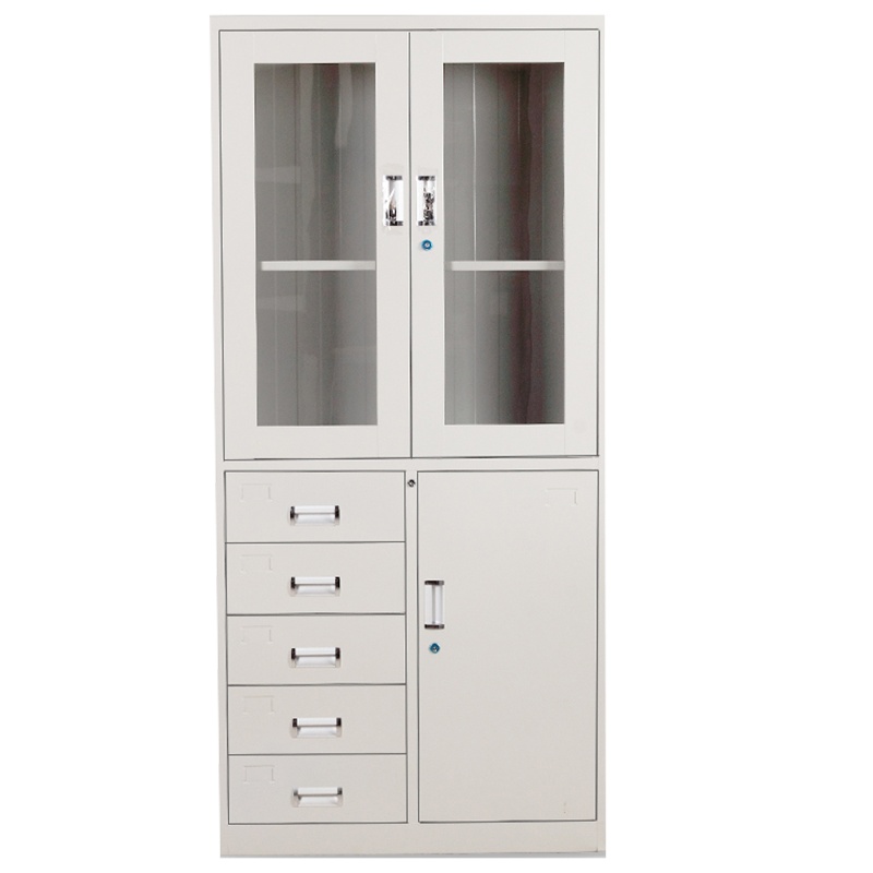 鑫金虎 文件柜办公柜钢制铁皮柜资料柜档案柜储物拆装通双节文件柜