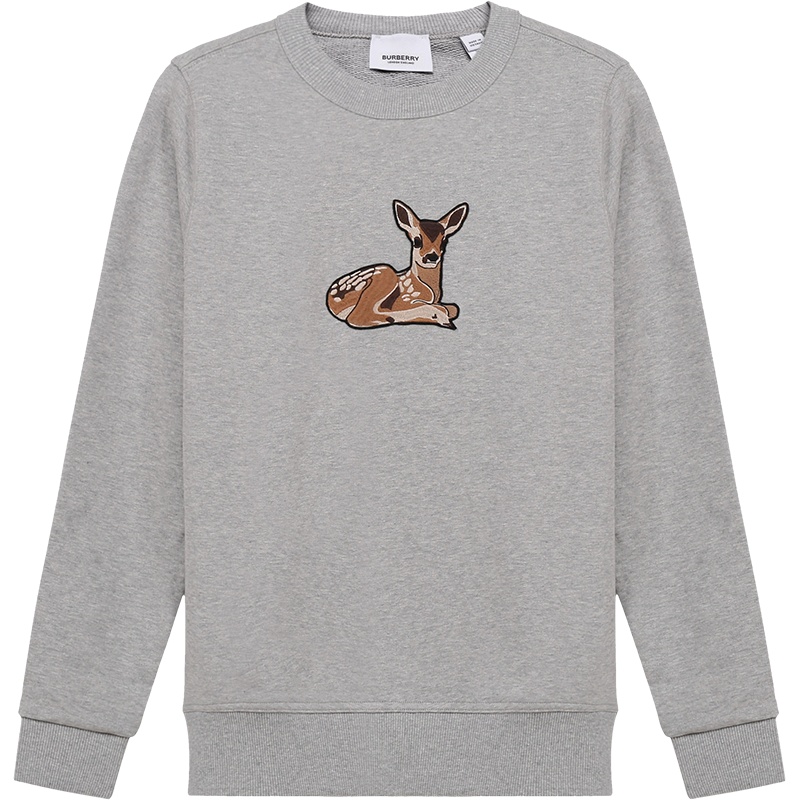 BURBERRY 博柏利 女款 棉质宽松版圆领长袖卫衣运动衫 80321171