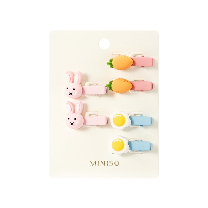 名创优品(miniso) 可爱卡通儿童发夹橡皮筋[6只装儿童套装(混)]