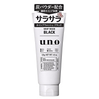 日本资生堂(SHISEIDO) UNO吾诺男士活性炭洗面奶 深层清洁去黑头清爽控油保湿洁面乳130g