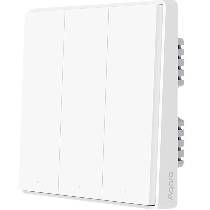 绿米Aqara智能开关D1单火三键家居遥控homekit接入米家App开关墙壁灯控制面板