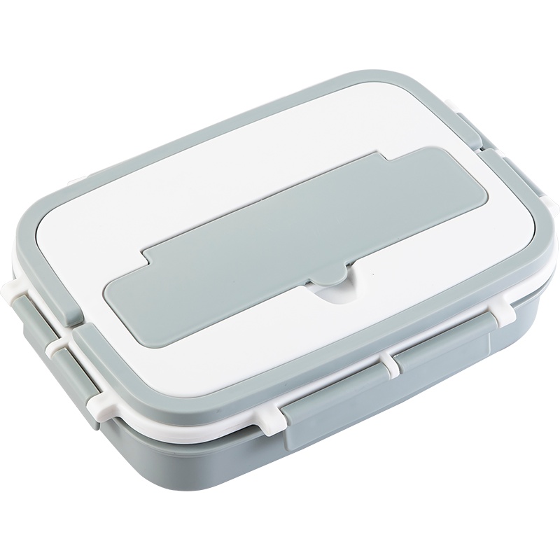 美厨(maxcook)304不锈钢饭盒 加大加深3格学生饭盒便当盒 蓝色系带提手带分隔配餐具MCFT001