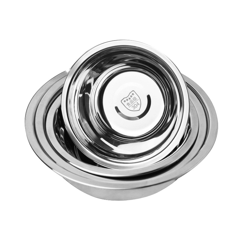 304不锈钢汤盆洗菜盆和面盆拌凉菜盆打蛋盆小饭盆大号圆形洗菜盆